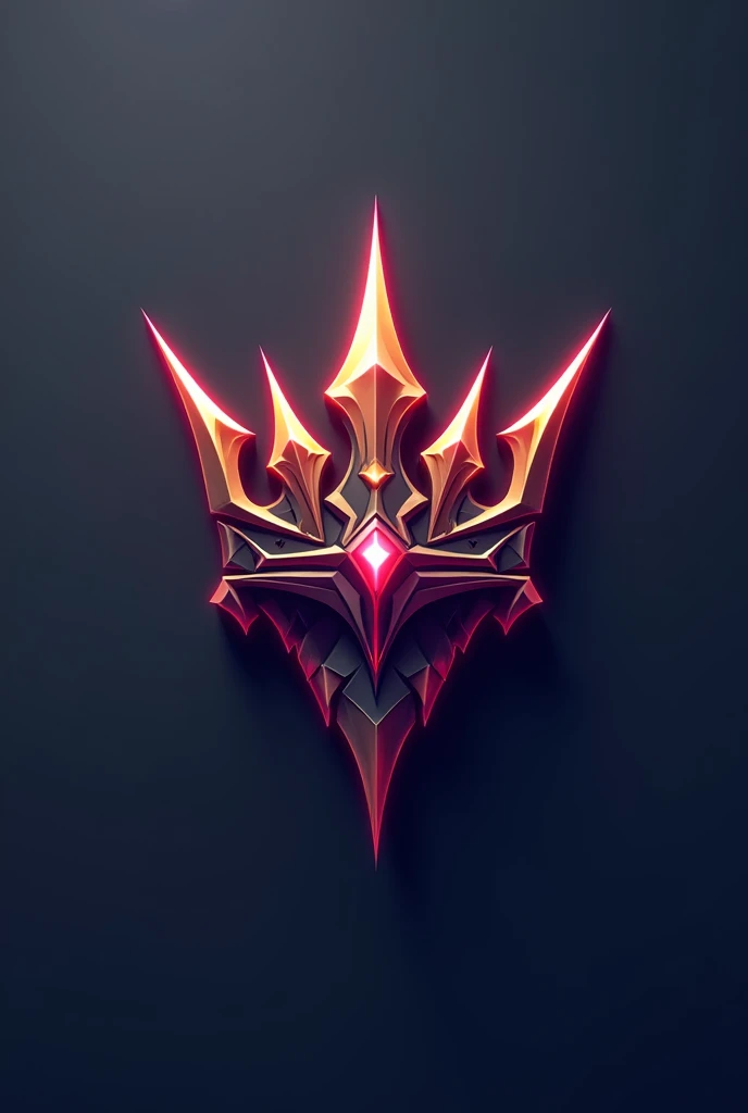 A 2d gaming logo with a crown in it