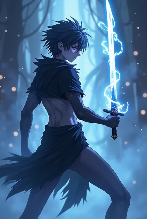 Masato (Sword of Mist):body hair: dark gray, short and shaggy.eyeballs: purple, mysterious, with a hazy look.Skinned: clear, almost translucent.cos: Thin and a little fragile, but with an enigmatic presence. anime version 