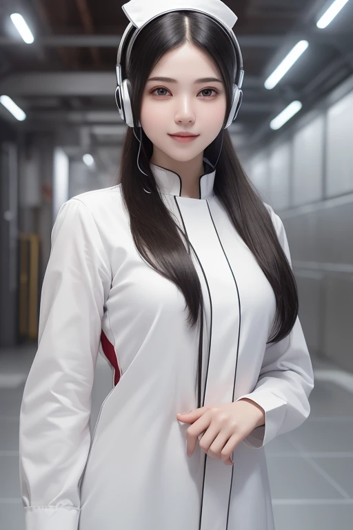 Top Quality, Masterpiece, Ultra High Resolution, (Photorealistic: 1.4), Raw Photo, 1 Girl, Black Hair, Glossy Skin, 1 Mechanical Girl, (((Ultra Realistic Details)), Portrait, Global Illumination, Shadows, Octane Rendering, 8K, Ultra Sharp, Intricate Orname...