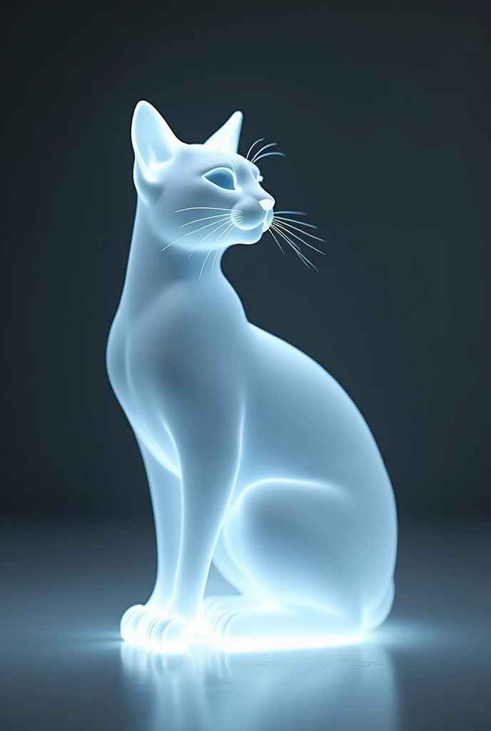 transparent cat sculpture 