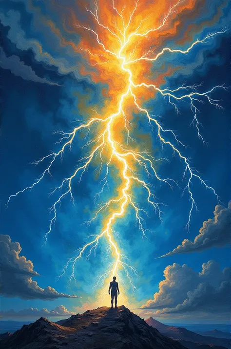 ((best quality)), ((masterpiece)), (detailed), Create a cartoon like style poster about lightning, you can add famous people who weilds lightning like zeus qnd even anome characters that use lightning. Make it creative and informative about lightning  usin...