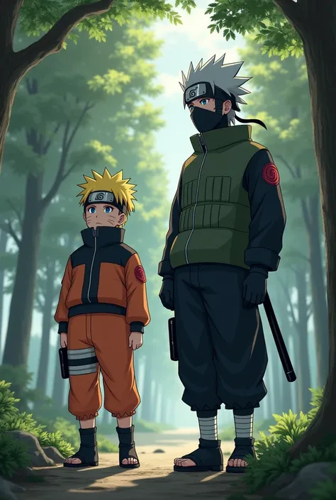 Kakashi with Naruto 
