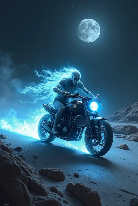 A dangerous Ghost Riders ride on the moon planet 