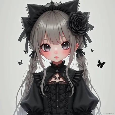 Gothic Lolita　Gothic Lolitaファッション　Lolita　Data Fashion　Girl　cute　girl　目が大きくてcute　Apple cheeks　Real　clear　