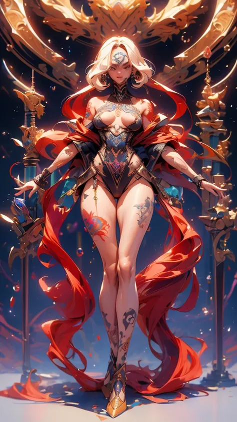 (masterpiece, Highest quality, Highest quality, Official Art, beautifully、aesthetic: 2), (Beautiful Tattoos:2),(Realistic: 1.2), Sharp focus, (Wearing elaborate body jewelry, One girl, beautifullyセクシー, ((Succubus Demon ))), (Dynamic pose), (Change the pose...