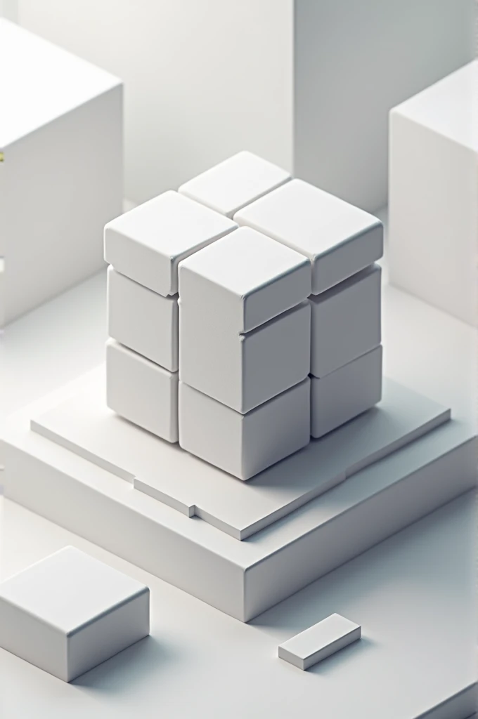 draw an isometric cube with cut-offs, slant and blocky layers in an isometric grid