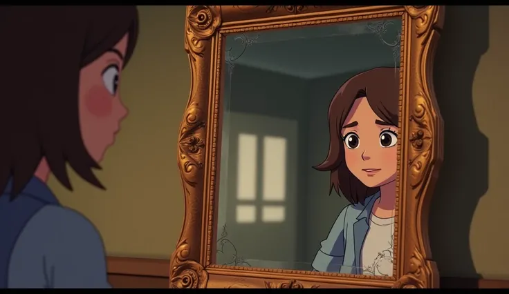 Reluctantly, Clara looked closer. She noticed the intricate craftsmanship of the frame, the way the mirror still reflected her image despite the flaw, and how the crack, rather than making the mirror useless, added a unique character to it.