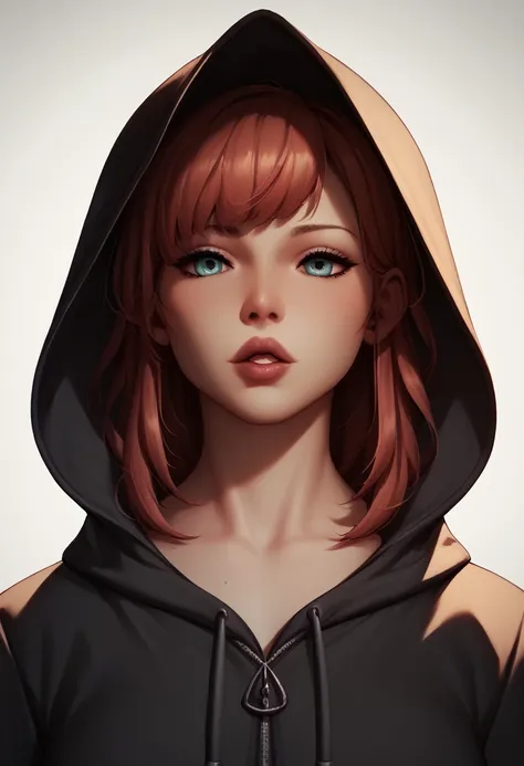 1girl, beautiful NobaraJK, bangs, hood, hood_down, hoodie, parted_lips, lips,volumetric lighting, best quality, masterpiece, intricate details, tonemapping, sharp focus, hyper detailed, trending on Artstation, 