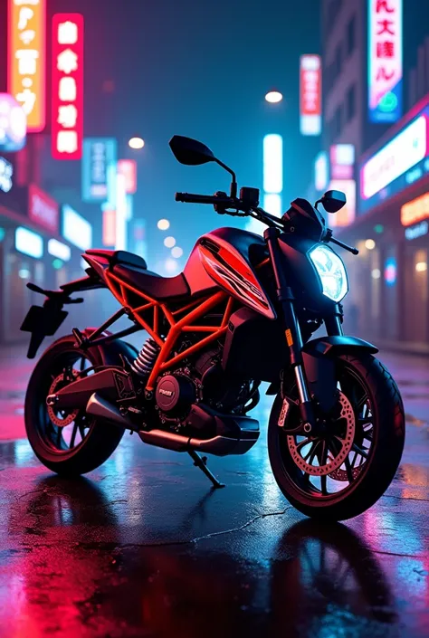 Ktm duke 390 background neon light