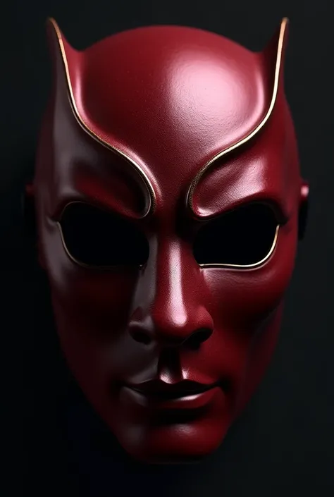 A beautiful maroon mask for man, only mask no background