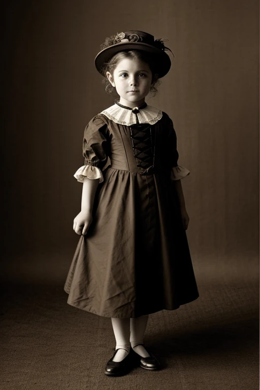 England、1900s、Halloween、child、2 people、Old photo、Sepia、Pumpkin、Costume、Accurate limbs、