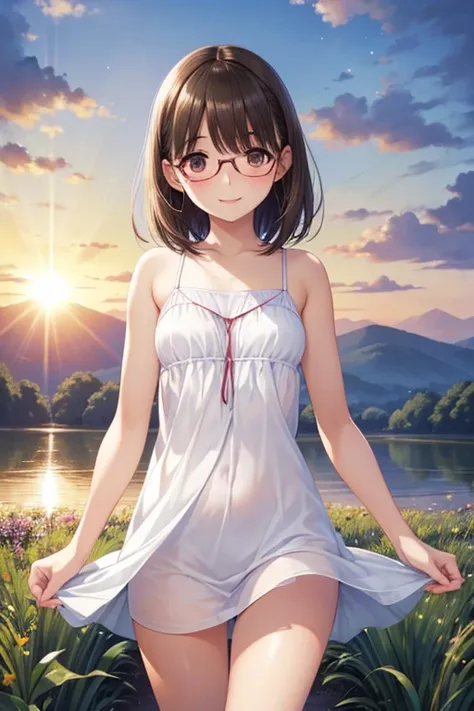 anegasaki nene、Shiny brown hair, short hair, (Beautiful brown eyes、Sparkling eyes, Fine grain)、smile、Ultra-detailed eyes、Highly detailed face, Highly detailed eyes,




(high quality)，One person，，Baby Face，naked，，Very thin limbs，Very thin thighs，Small Ass，...