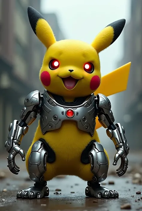 Pikachu transformed into Terminator