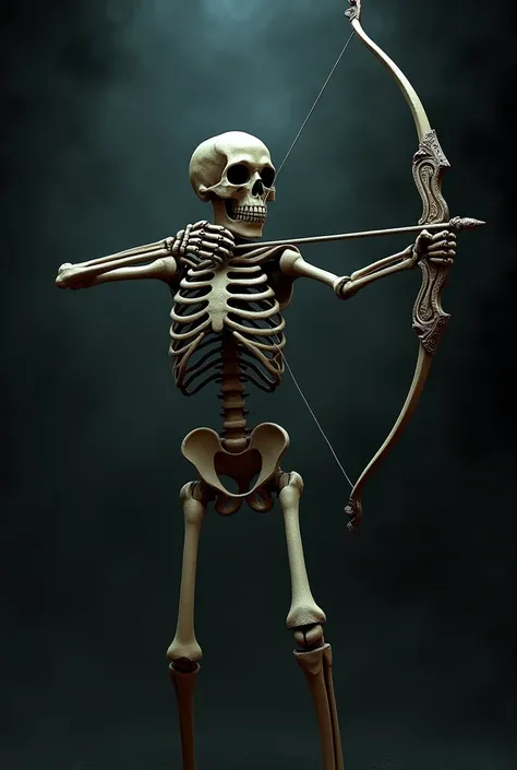 A skeleton with a bow 