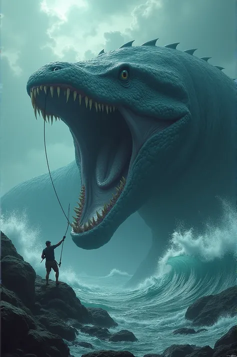 Good 41:1 YOU CAN fish leviathan with a hook, or you will tie his tongue with the rope?