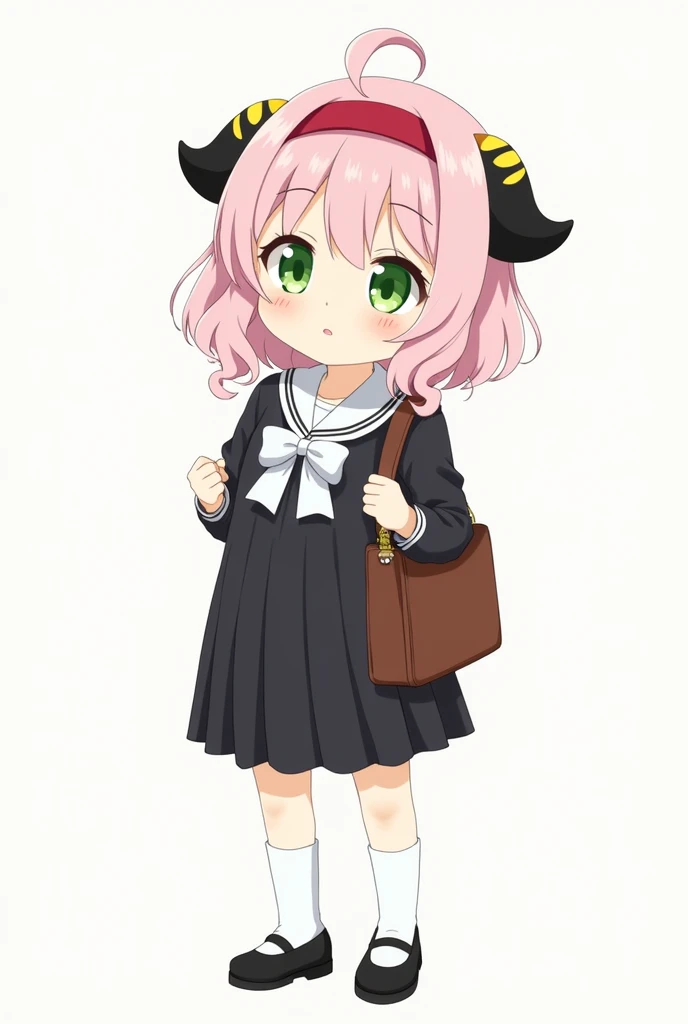 Anya is a short young girl with fair skin and green eyes. At the time of their first meeting, Loid describes her as appearing about four to five years old at the oldest.[10] Her green eyes are large and oval-shaped, with prominent eyelashes. She has should...