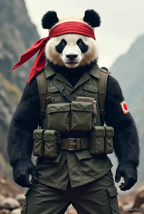 Panda　Hinomaru Headband　soldier