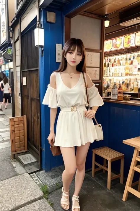 The last outfit for summer 2024、20-year-old、woman、Beauty、Izakaya、