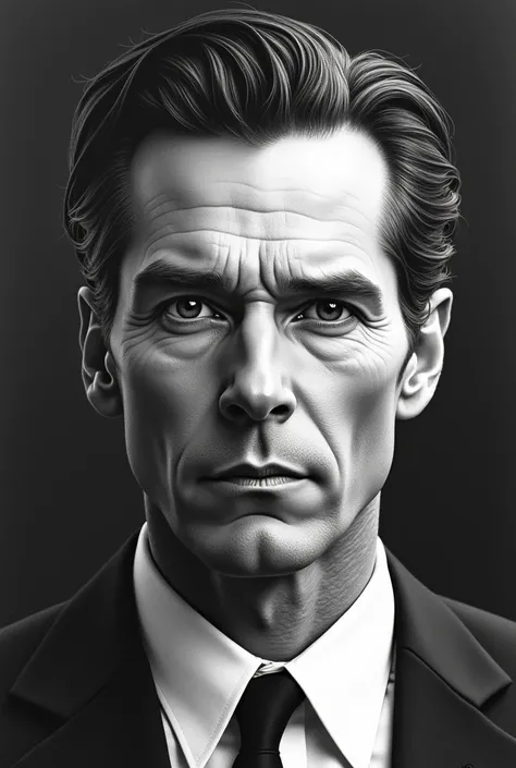 Patrick Bateman , pencil drawing art