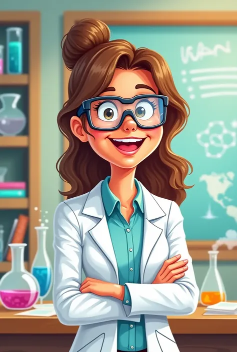 Science Teacher, woman, cartoon