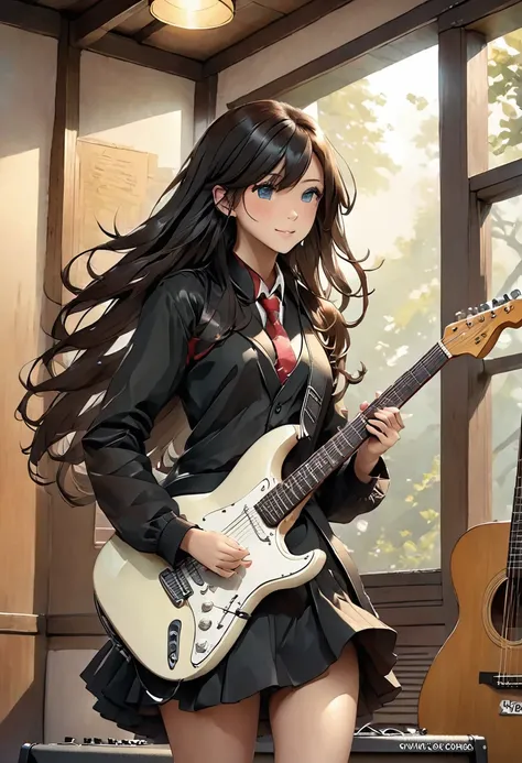 I want a guitarist girl with a black and long hair