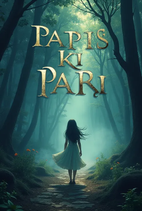 Design a book cover. Book title is Papa ki Pari. Subtitle is The unrevealed Threat. Author of the book is Himanshi Sharma. enhance and design it in a parallax where its shown that how a Threat can be. Write title, subtitle and author name on the book cover...