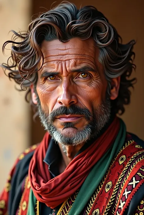 Algerien 45 ans cheveux châtain yeux noisette style amazigh 