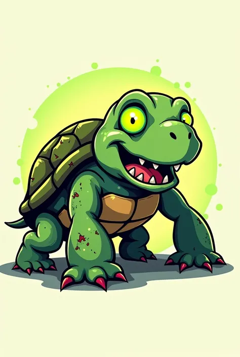 A logo of a group called "Zombie Turtle" in cartoon style