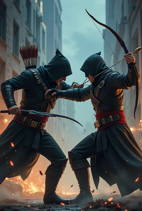 Assassin&#39;s creed fighting hawkeye 