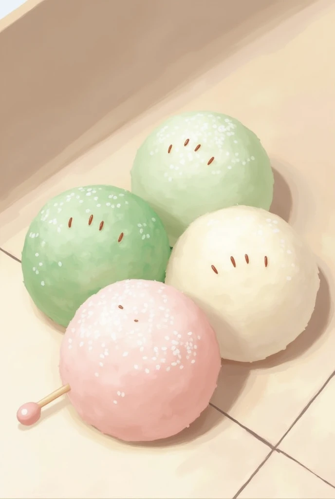 Japanese sweet dango



