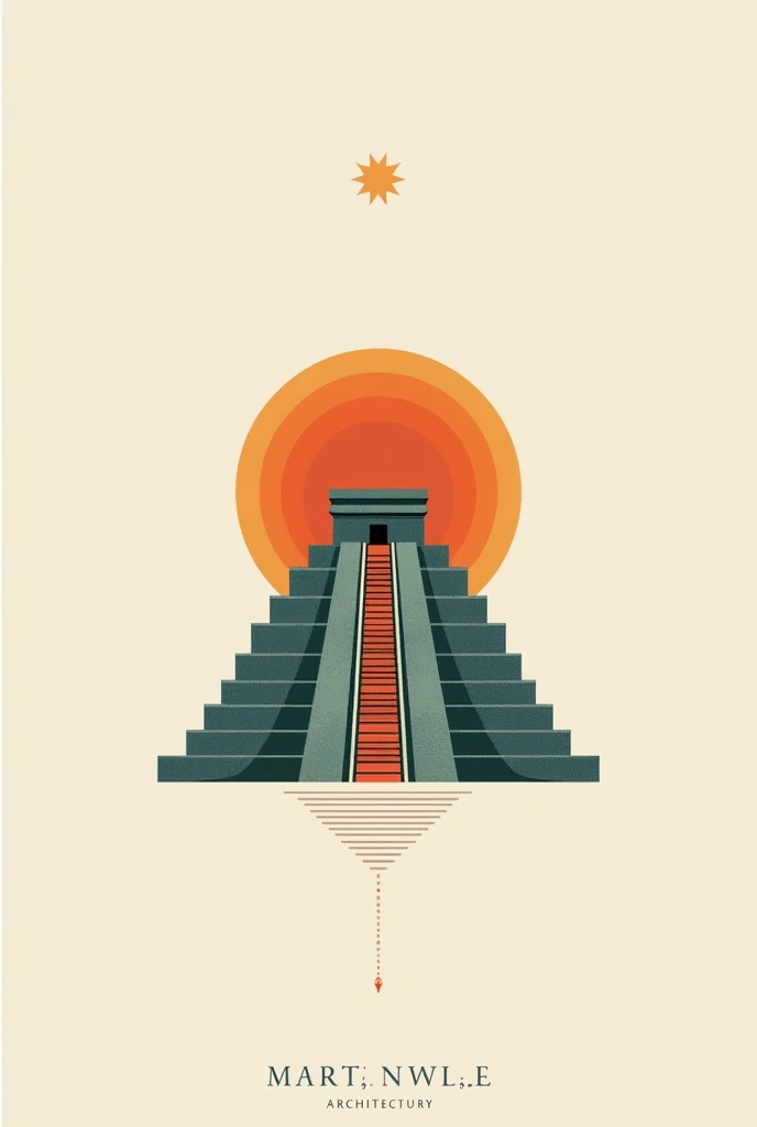 Create an elegant logo, for a Mexican architecture firm ,based on pre-Hispanic architecture 