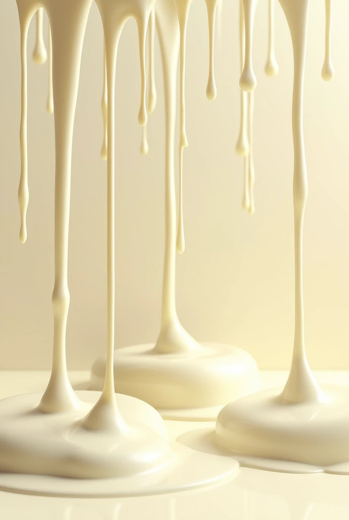 rain of white chocolate melted in many lines, nothing under, just lines 
solid colour backround