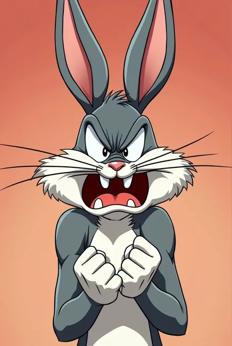 Bugs Bunny angry anime style