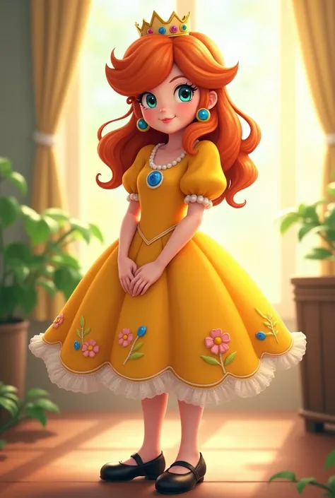 Princess daisy with black Mary janes