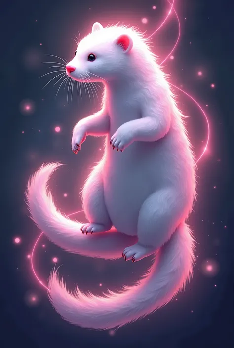 Do it as a pfp. 
Generate a mythologic animated celestial Otter with 2 tails and a pink and white details aura around it, on dark color souls backround