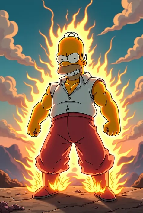 Homer simpson in dragon ball graphic