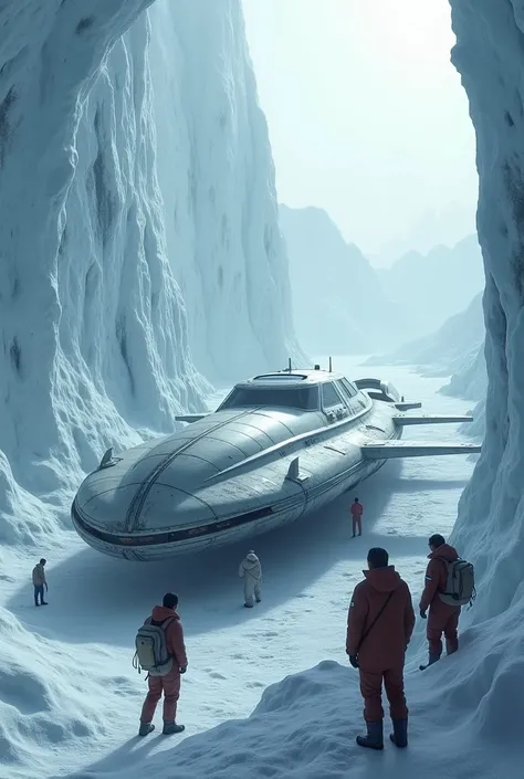 Scientists discover an alien ship beneath an ice crater 