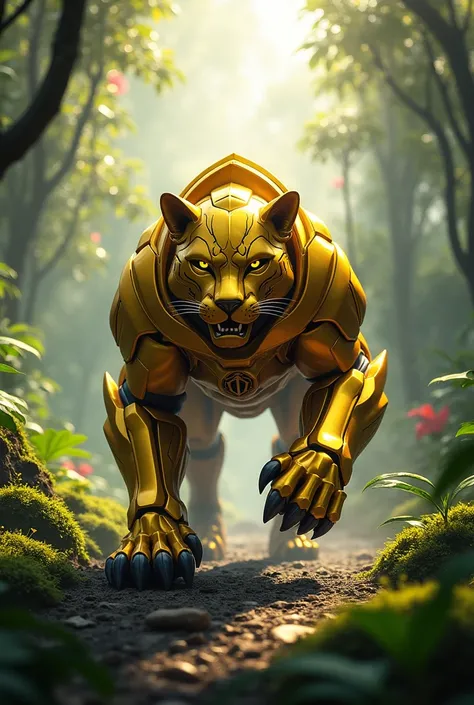 leopard amarelo zord na selva