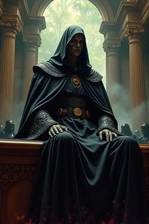 Create an image as if Voldemort and a Sith Lord had a son and he became a judge in Brazil