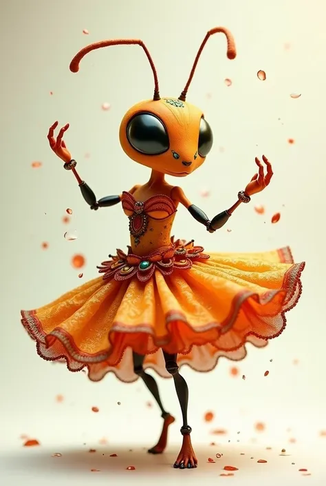 ant in a dress dancing 