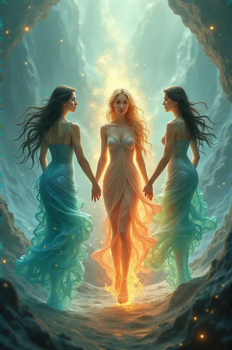 3 women of water and 1 of fire
