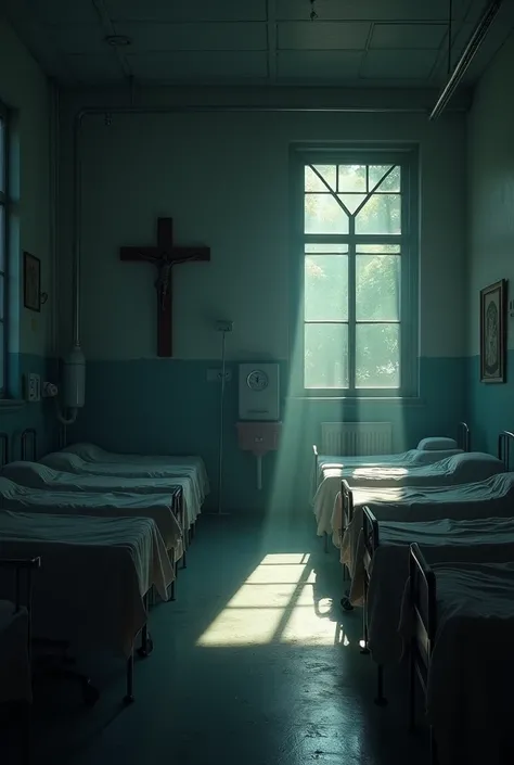 yo, Finally, I started to feel better, which allowed me to observe the ward more clearly. I realized we were the only ones there, except for the wooden crucifix that hung over an empty vase, something I just noticed now. The room had a wall clock near the ...