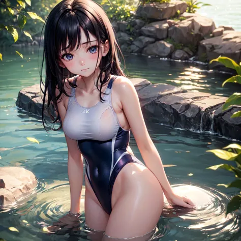 (4K,masterpiece,best quality,Extremely detailed),(sunlight,bloom),((Solitary)),(Beautiful Japanese Girl),(teenager),(Medium Length Hair,Black Hair),(Beautiful and delicate face),(Beautiful and delicate eyes),(Delicate skin,White skin),A faint smile,(Medium...