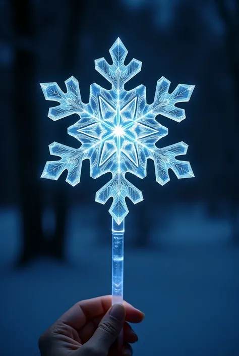 Un lightstick en forma de copo de nieve 