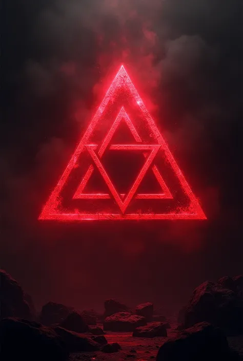 Red Star triangle , illuminati background

