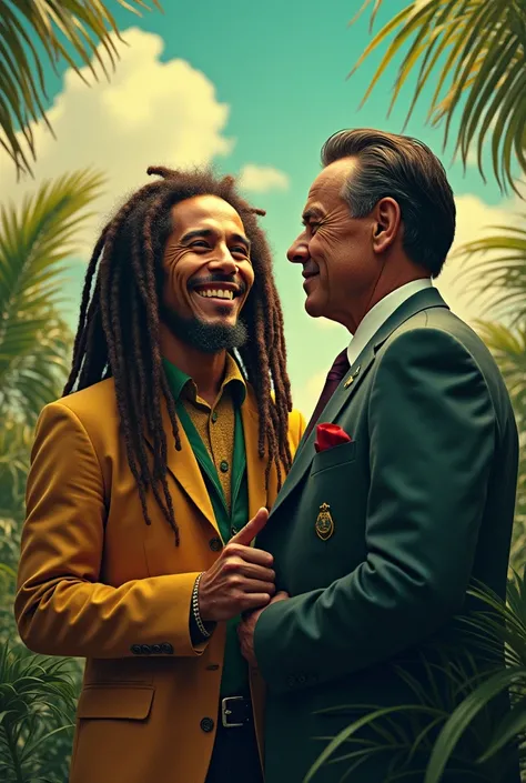 Bob Marley and Bolsonaro of Brazil 

