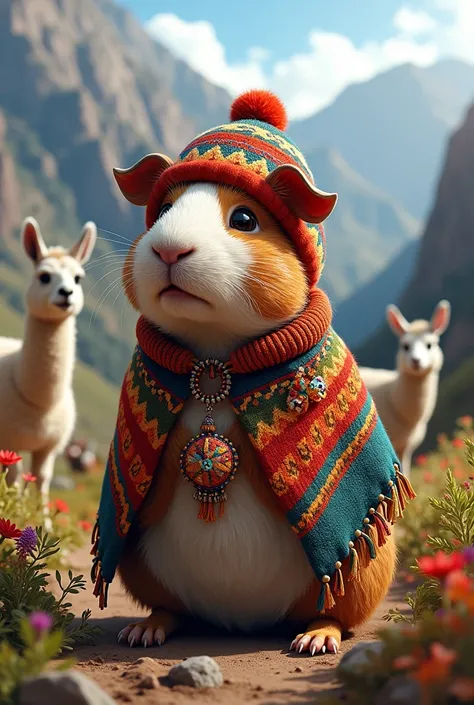 Guinea pig in Andean costume 