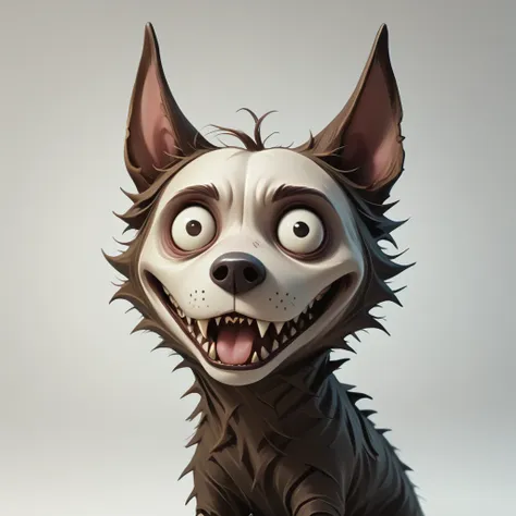 a monster dog stiched up, tim burton style