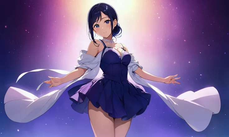 Love Live adult Kanan Matsuura, masterpiece, highest quality, figured, solo, transformed, fantastic background