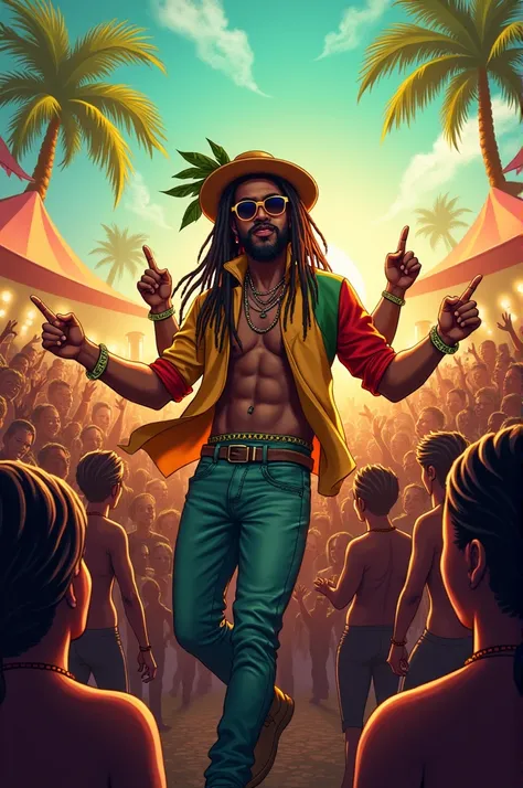 Reggae event art with betoranks